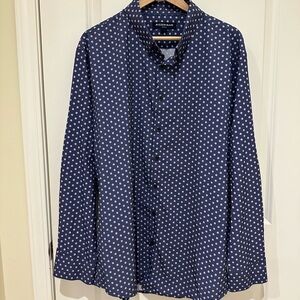 Mizzen+Main Navy Floral Button-Up Shirt